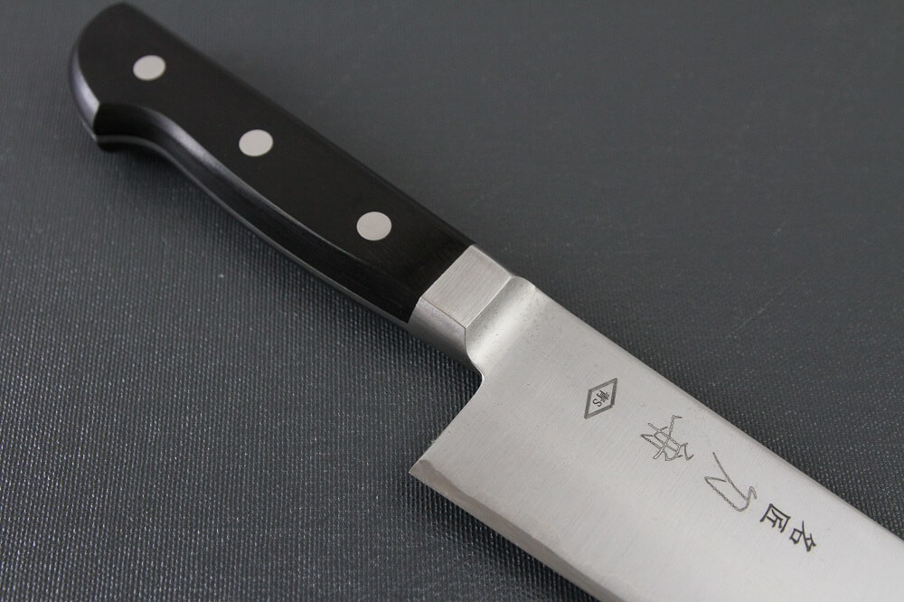 sblusteel_gyuto180_07 Japanese Chef Knife, Toshu super blue steel Aogami Super, Gyuto chef knife 210mm, diagonal front view