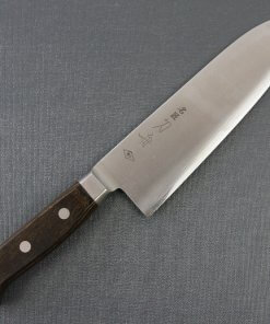 Japanese Chef Knife, Toshu super blue steel Aogami Super, Santoku multi-purpose knife 180mm, entire front view