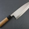 Japanese professional chef knife, Deba fillet knife, stainless steel 210mm, entire front view
