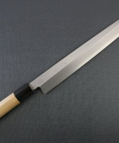 Japanese professional chef knife, Yanagiba Sushi knife, stainless steel 270mm, entire view frontside