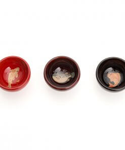 Wajima lacquerware sake cups, all color variations