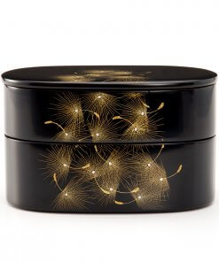 Wajima lacquerware bento box, Japanese lunch box, entire view