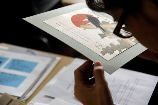 Ukiyo-e, Japanese woodblock print, looking for assessing