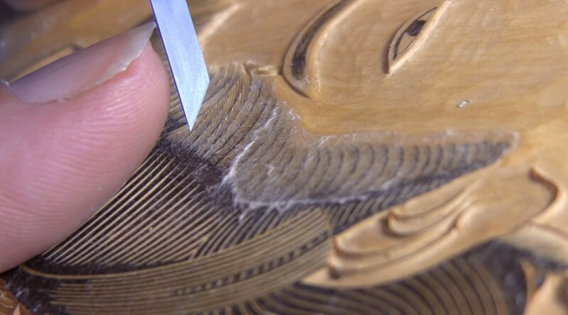 Ukiyo-e, Japanese woodblock print, making process of carving