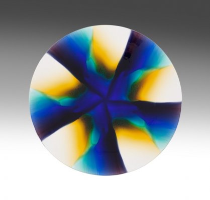 Tokuda Yasokichi Kutani Pottery, living national treasure, beautiful round dish
