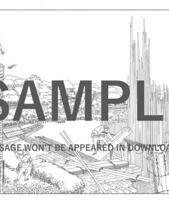 Ukiyo-e coloring sheet, Hokusai 03, sample