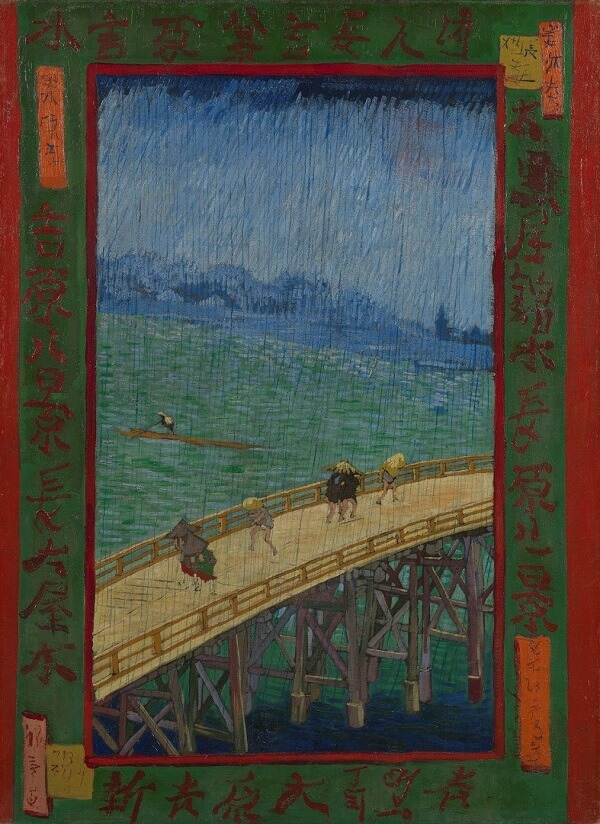 Hiroshige's masterpiece of Japanese Ukiyo-e, related painting