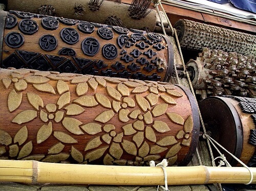Kyo Yuzen Kimono fabric, a Japanese traditional craft, making equipments