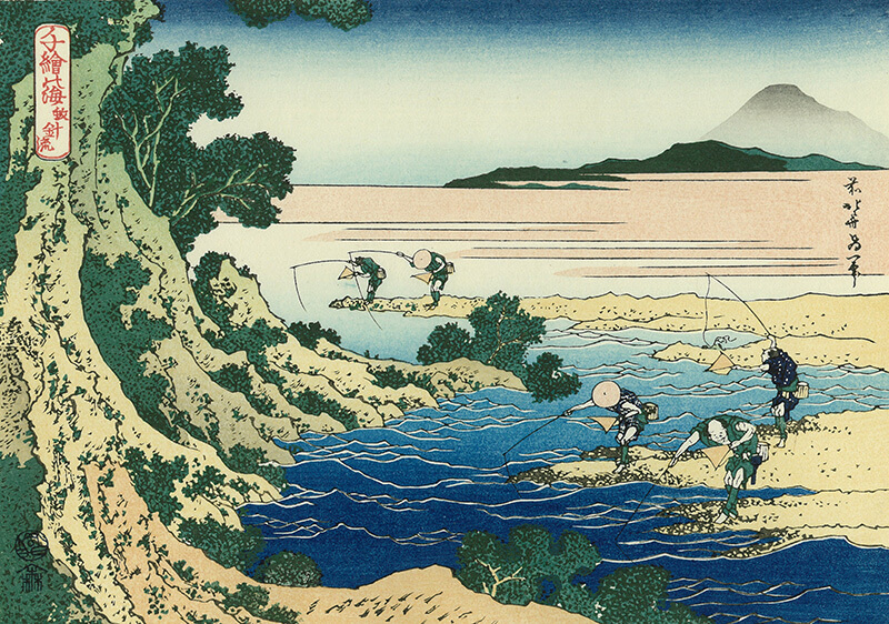 Ukiyo-e, Japanese woodblock print, landscape by Hokusai
